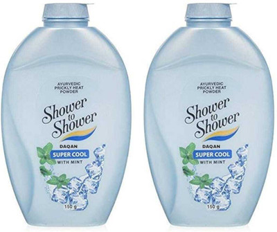 DAQAN shower to shower prickly heat powder super cool with mint(2 x 150 g)