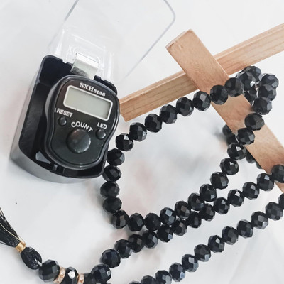 TreasureTree Digital Tasbih Counter and Prayer Beads Combo Pack (Black) Digital Tally Counter(Black)