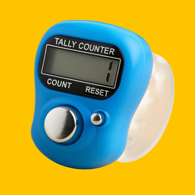 DEGNO Jap Counter Finger Ring Chanting Counting Machine for Mantar Jap Mala Tasbih Digital Tally Counter(Blue Pack of 1)