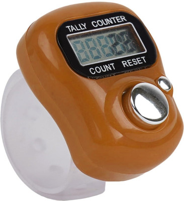 DEGNO Finger chanting counting machine name jap counter ring mantar counting machine Digital Tally Counter(Brown Pack of 1)