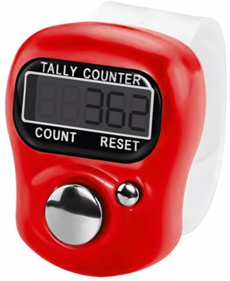 DEGNO Digital Finger Chanting Machine Name Jap Mala Counter Digital Tasbih Finger Ring Digital Tally Counter(Red Pack of 1)