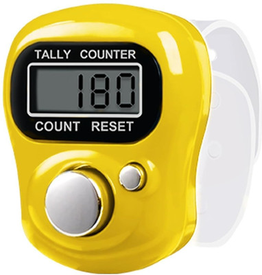 DEGNO Name Jap Counter Chanting Counting Machine Mantar Jap Mala Finger Ring Tasbih Digital Tally Counter(Yellow Pack of 1)