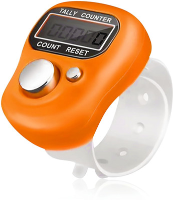 DEGNO Chanting machine for prayer mala jap counter digital finger ring counter mantar Digital Tally Counter(Orange Pack of 1)
