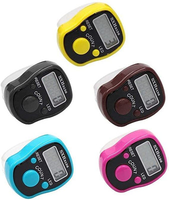 TreasureTree Manual Digital Hand Finger Counter with Led Light - Pack of 2 Digital Tally Counter(Multicolor)