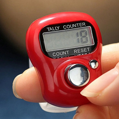 DEGNO digital finger counter mantra jaap counter digital tasbih finger ring electronic Digital Tally Counter(Red Pack of 1)
