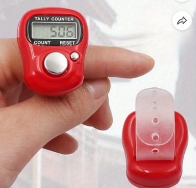 DEGNO digital jaap counting finger ring digital tasbih mantar electronic counter ring Digital Tally Counter(Red Pack of 1)
