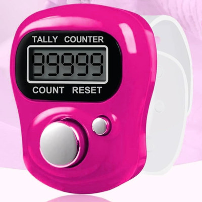 DEGNO finger ring counter digital tasbih chanting machine telly counter name jaap Digital Tally Counter(Pink Pack of 1)