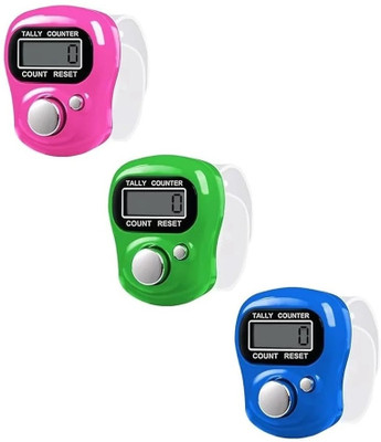 SHRILAKHDATARENTERPRISES Mini Digital Tally Counter Hand Finger Ring Number Count Pack Of 3 Digital Tally Counter(Multicolor Pack of 1)