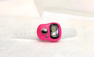 Luxurium decor Mini Digital Finger Ring Tally Counter – Mantra Jap & Head Counting Machine Digital Tally Counter(Pink Pack of 1)