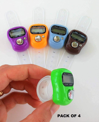 BabaTradeers Mini Digital Tally Counter Hand Finger Ring Number Count Pack Of 1 Digital Tally Counter(Multicolor Pack of 1)