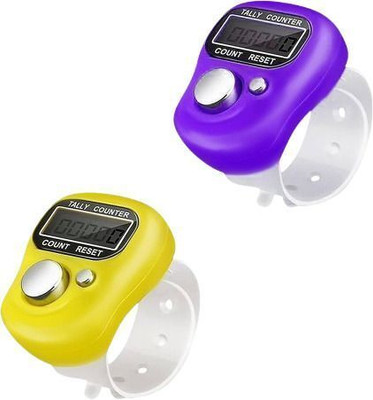 SRK 5 Digit LCD Electronic Digital Display Finger Hand Tally Counter Digital Tally Counter(Multicolor Pack of 2)