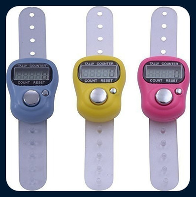 Hari Sharnam Finger Tally Counter _po2_mutlicolor_AP12 Digital Tally Counter(Black Pack of 2)