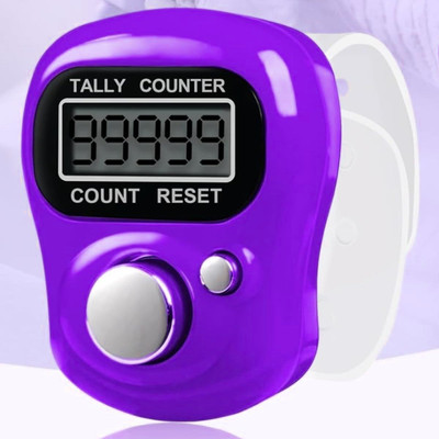 DEGNO finger ring counter digital tasbih chanting machine telly counter ring name jaap Digital Tally Counter(Purple Pack of 1)