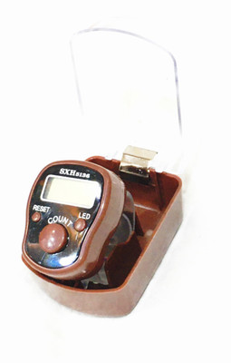 Aim Emporium Jaap Mala Hand Tally Counter Digital Tally Counter(Brown Pack of One)