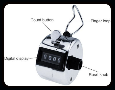 Hari Sharnam Mini Hand Tally Counter Finger Ring Digital|Silver_HS7 Analog Tally Counter(Silver, Black Pack of 1)