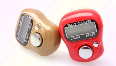 BabaTradeers Mini Digital Tally Counter Hand Finger Ring Number Count Pack Of 1 Digital Tally Counter(Multicolor Pack of 1)