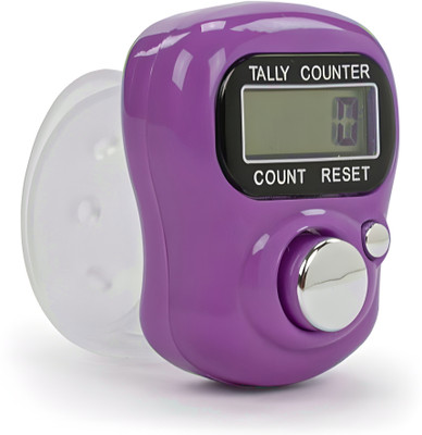 DEGNO Mini name jap counter ring chanting machine counter name jaap tasbih finger ring Digital Tally Counter(Purple Pack of 1)