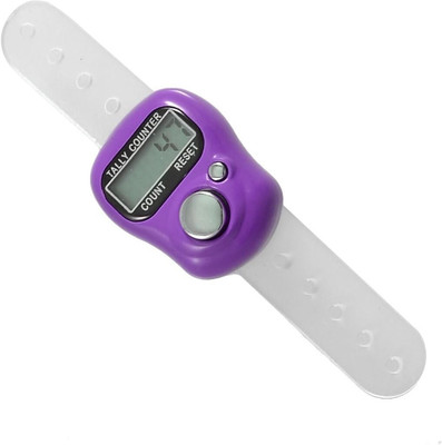 DEGNO finger counter digital tasbih electronic counting machine name jaap finger ring Digital Tally Counter(Purple Pack of 1)