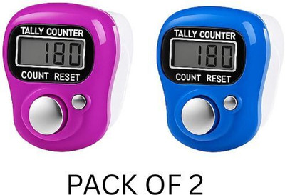 AshmakamMart 2 Pcs Digital Finger Counting Machine – LED Tally Ring for Mantra Jap Digital Tally Counter(Multicolor Pack of 2)