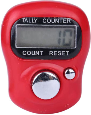 Luxurium decor Mini Hand Finger Ring Electronic Mantra Jaap Digital Tally Counter(Red Pack of 10)