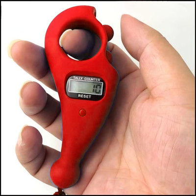 DEGNO Matte Finish Digital Finger Counter tasbih with Compass mantra jaap electronic Digital Tally Counter(Red Pack of 1)