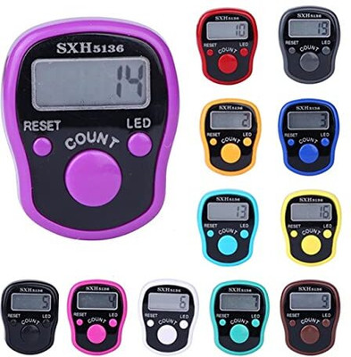Fashion Appearance Counting with Handheld Ring for Golf Goods Counting- Random Colour, 1 Piece Digital Tally Counter(Multicolor Pack of 1)