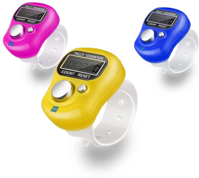 Ultra Wise Tally Finger Counter Head Count Digital Tally Counter(Multicolor Pack of 3)