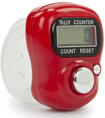 insignia decor Digital Finger counter ring tasbih jaap mala mantra counter name jaap Digital Tally Counter(Red Pack of 1)