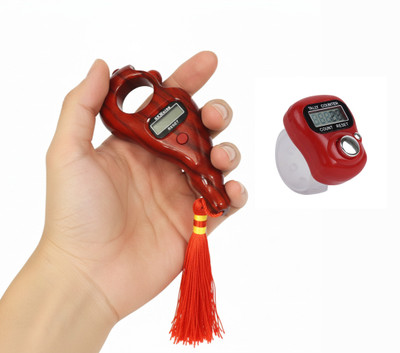 Aim Emporium Hand Tally Counter Jaap Mala Digital Tally Counter(Maroon, Red Pack of 1)