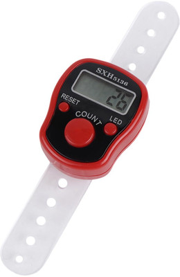Fashion Appearance Digital Tally Counter(Red, White Pack of 1)