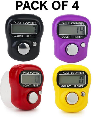 Dishukiduniya Pack of 4 tally counter , digital counter Digital Tally Counter(Multicolor)