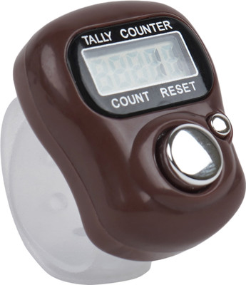 Anshi Mini Hand Tally Counter Finger Ring Digital Electronic Head Count Code-103 Digital Tally Counter(Brown Pack of 1)
