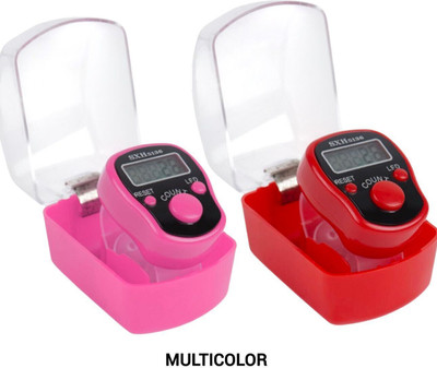 JATIN SALES ILLUMINATE LIFE Finger Counter for Pooja Meditation Finger Ring Digital Electronic, Mantra Jaap Digital Tally Counter(Multicolor Pack of 2)