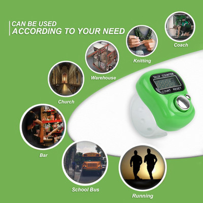 Aim Emporium Mini Hand Tally Counter Size Standard 5 Digits Digital Tally Counter(Green Pack of 1)