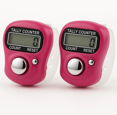 Luxurium decor Finger Ring Prayer Counter – Digital Chant & Jap Tracker Digital Tally Counter(Multicolor Pack of 2)