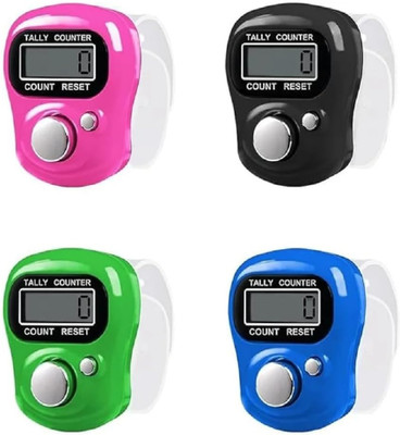 Uniqon (3 Pcs) Digital 5-Digit Chanting Mantra Finger Tally Counter For Naam/Mala Japa Digital Tally Counter(Multicolor Pack of 4)