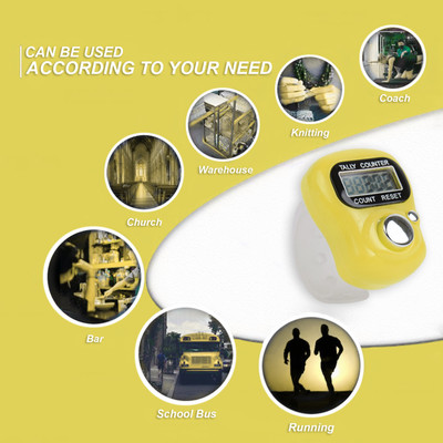 Aim Emporium Mini Hand Tally Counter Size Standard 5 Digits Digital Tally Counter(Yellow Pack of 1)