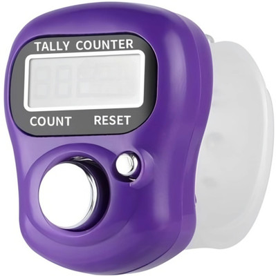 DEGNO Digital finger Counter digital tasbih Jaap Mantra Counting machine Digital Tally Counter(Purple Pack of 1)