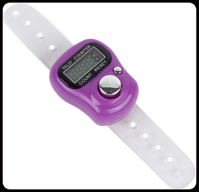 Hari Sharnam Finger Tally Counter _PO2|Multicolor_HS98 Digital Tally Counter(Purple Pack of 1)