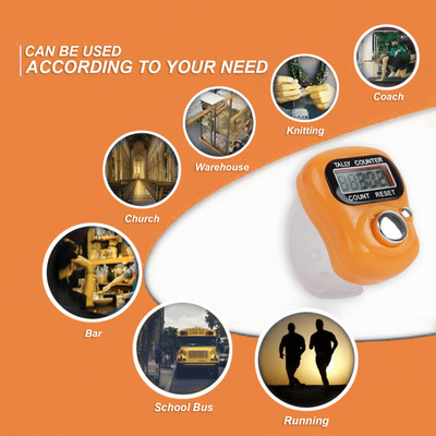 UMMAH NEEDS Mini Hand Tally Counter Size Standard 5 Digits Digital Tally Counter(Orange Pack of 1)
