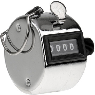 UMMAH NEEDS Metal Hand Digital Tally Counter with Reset Knob Heavy Duty Material Analog Tally Counter(Silver Pack of 1)