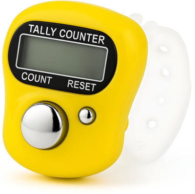 insignia decor Hand Chanting Counting Machine Name Jap Counter Pooja Finger Clicker Ring Digital Tally Counter(Yellow Pack of 1)