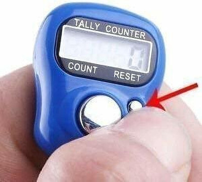 CITYCART Mini Hand Tally Counter & Finger Ring Multipurpose User (Multicolor Pack of 1) Digital Tally Counter(Blue Pack of 1)