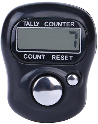 Voltegic ™ Electronic LCD Tasbih Finger Tally Counter Islamic Zikr Islam Muslim Hand Ring Counters Multi Color Mini Held Case Resettable Mechanical Manual Clicker Number Lap Tracker Random Counting Digital Tally Counter(Black Pack of 1)