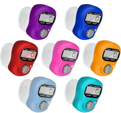 DSTECHBAR Tally Counter Digital Finger Counter Number Lap Tracker Multicolor Pack of 7pc Digital Tally Counter(Multicolor Pack of 7)