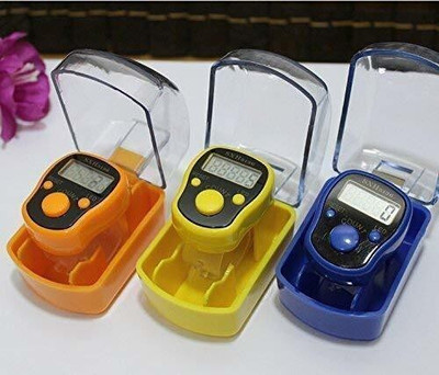 UMMAH NEEDS Digital Finger Rotating Prayer Beads [Multi Colour-3 Piece] Digital Tally Counter(Yellow, Blue, Orange Pack of 3)