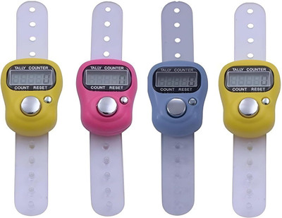SHIVTRADRE Mini Digital Tally Counter Hand Finger Ring Number Count Pack Of 4 Digital Tally Counter(Multicolor Pack of 1)