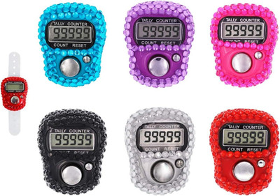 Aim Emporium Tasbeeh Counter With Bling Design Digital Tally Counter(Multicolor Pack of 5)