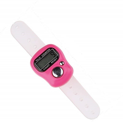 UMMAH NEEDS ™ Mini Finger Hand Held Tally Counter 5-Digit LCD Electronic Digital Golf Digital Tally Counter(Pink Pack of 1)
