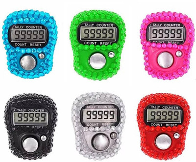 Face Me Digital Counter Mini, ABS Finger Counter Digital, Resettable Digital Tally Counter(Multicolor Pack of 6)